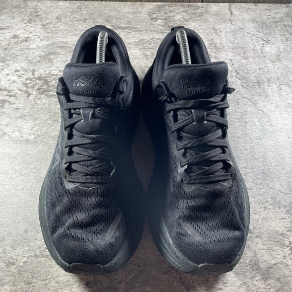 Hoka One One Bondi 8 Running Shoes Triple Black Men’s Sz 9.5 D Great Condition main image 7